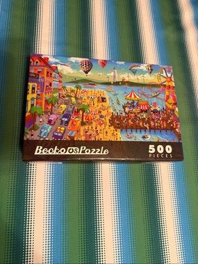 Becko puzzle 500 pieces. Puzzle of boardwalk beach
